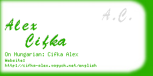 alex cifka business card